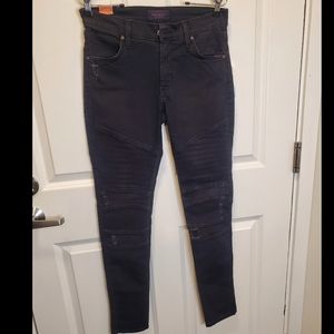 NWT NEW JJ James Jeans Tate Motorcycle Skinny Size 27 Black